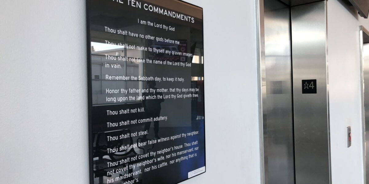 Ten Commandments posters donated to additional Arkansas universities